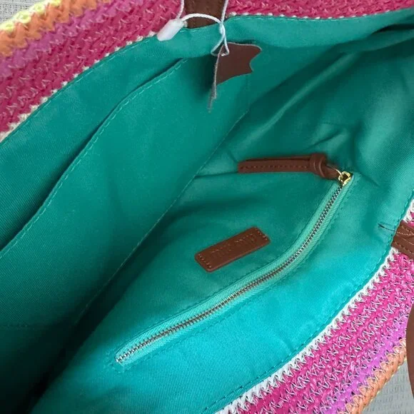 Colorful Crochet Tote Bag